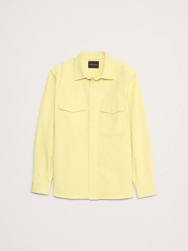 Standard-Fit Cotton Twill Shirt Jacket