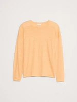 Linen Long-Sleeve Dolman T-Shirt
