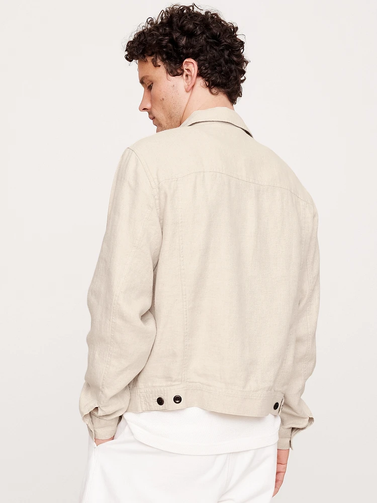 Linen-Cotton Mechanic's Jacket