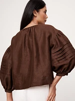 Linen Peasant Blouse