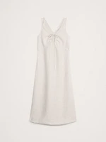 Linen Keyhole Midi Dress
