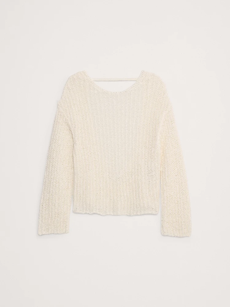 Oversized Scoop-Back Sweater