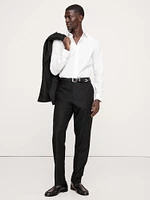 Slim-Fit Cotton Poplin Tuxedo Shirt with Spread Collar