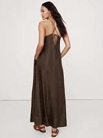 Viscose-Linen Maxi Dress