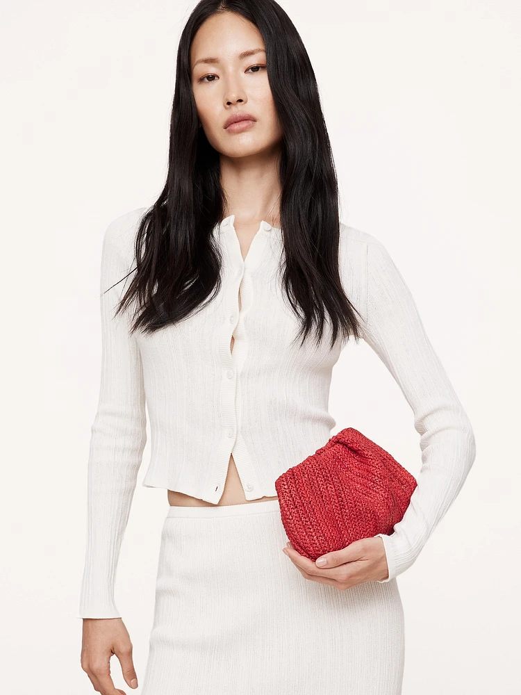 Small Raffia Clutch