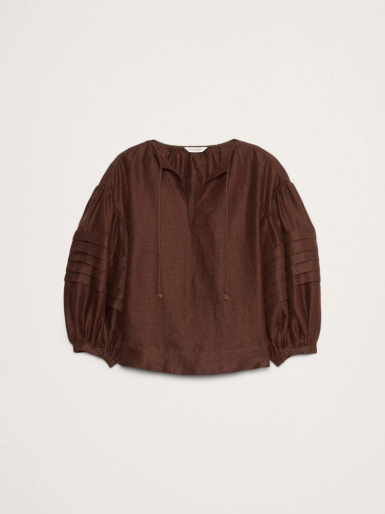 Linen Peasant Blouse
