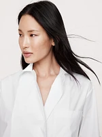 Oversized Cotton Poplin Asymmetrical Tunic