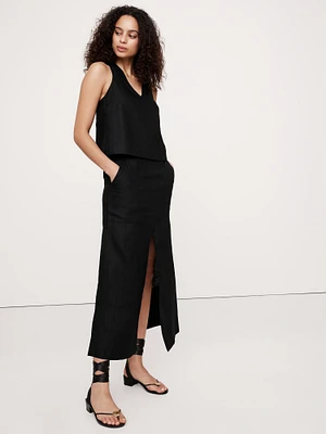 Linen Midi Skirt