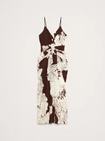Matte Silk Wrap Dress