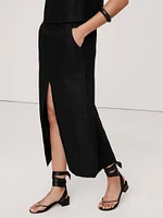 Linen Midi Skirt