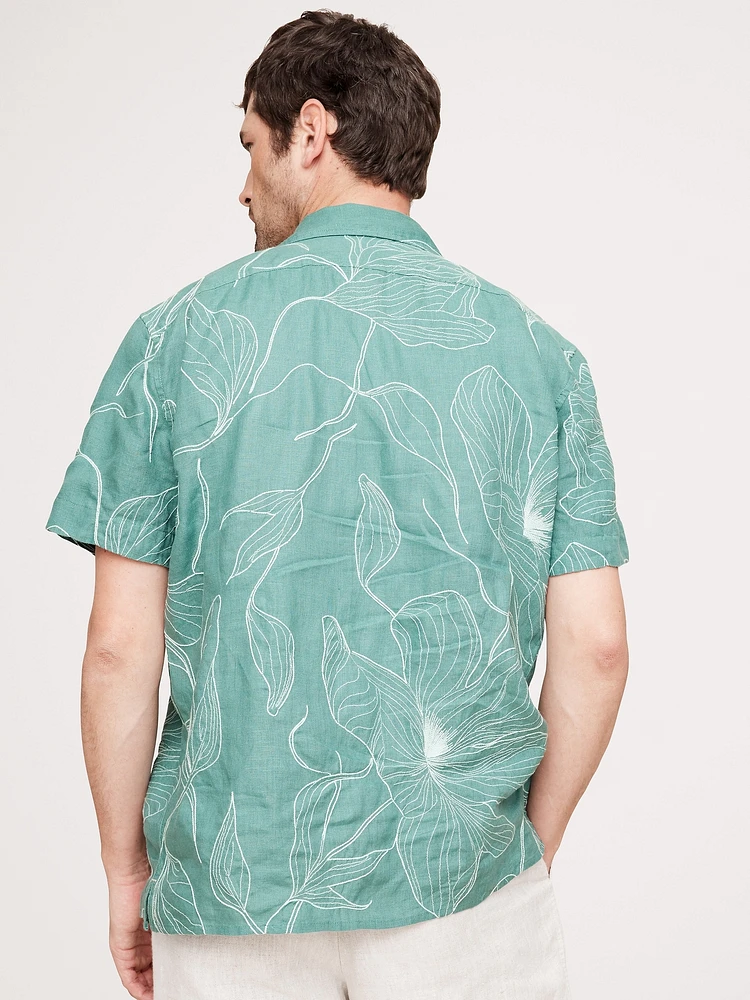 Standard-Fit Embroidered Resort Shirt