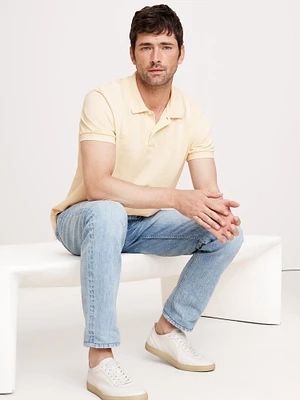 Sun-Faded Pique Polo