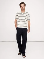 Superfine Cotton Mesh Sweater Polo