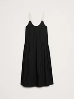 Cotton Poplin Swing Maxi Dress