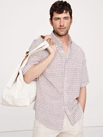 Relaxed-Fit Summerweight Cotton Short-Sleeve Shirt