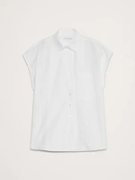 Oversized Cotton Poplin Asymmetrical Tunic