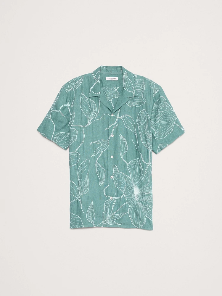 Standard-Fit Embroidered Resort Shirt