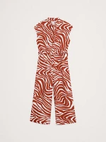 Cotton Poplin Wide-Leg Cropped Jumpsuit