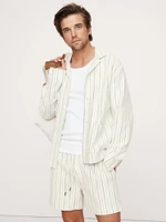 Jacquard Stripe Long-Sleeve Resort Shirt