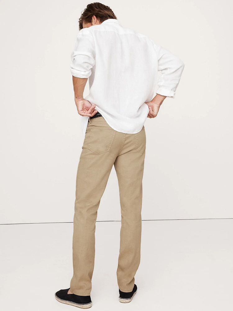 Slim Linen-Cotton Traveler Pant