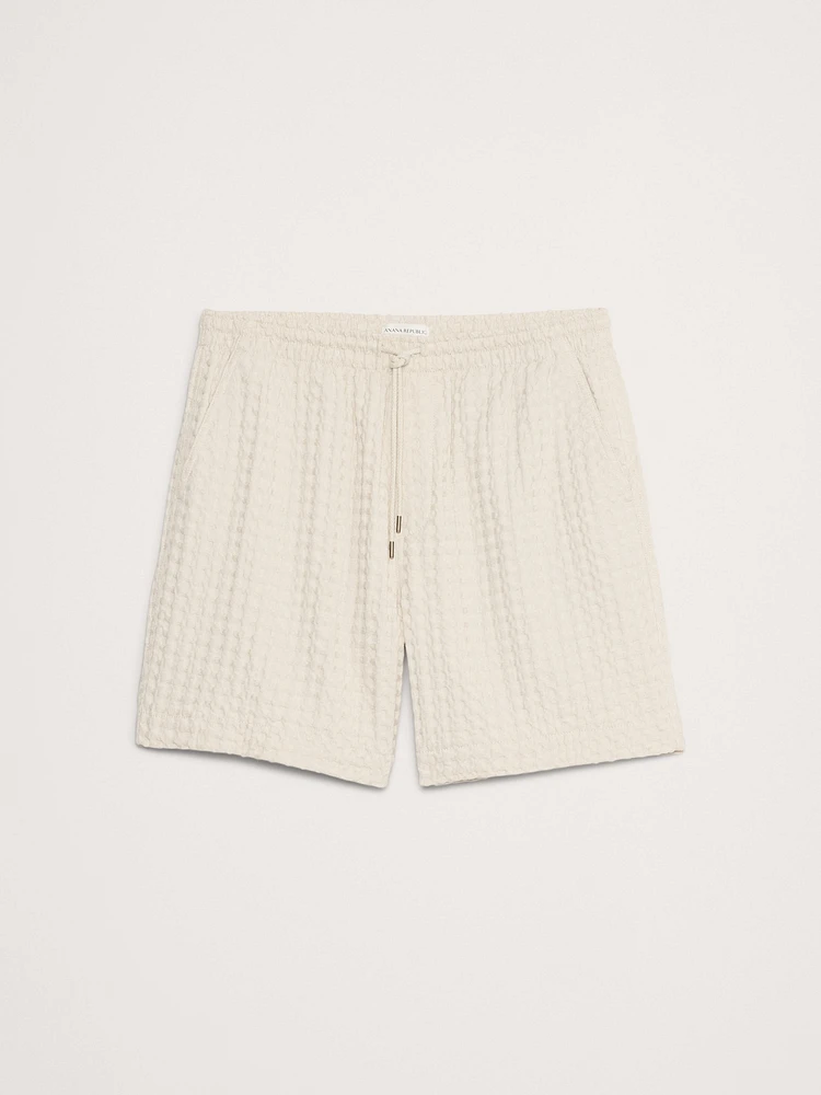 7" Waffle Cotton Pull-On Short