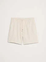 7" Waffle Cotton Pull-On Short