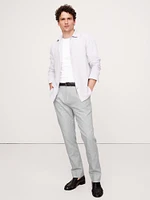 Herringbone Linen-Cotton Suit Pant