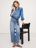 Mid-Rise Relaxed Utility Barrel Jean