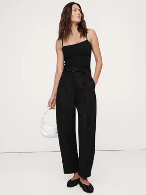 High-Rise Barrel Tencel™-Linen Pant