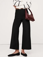 Ultra-High Rise Wide-Leg Everywhere Ponte Cropped Pant