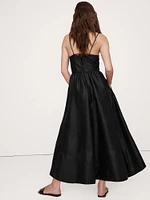 Linen Corset Long Midi Dress