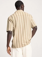 Pointelle Stripe Resort Shirt