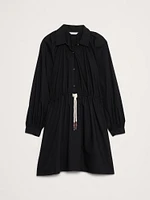 Cotton Poplin Mini Shirtdress
