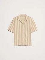 Pointelle Stripe Resort Shirt