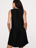 Embroidered Tencel™-Linen Mini Dress