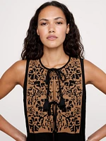 Embroidered Tencel™-Linen Mini Dress