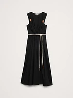 Cotton Poplin Wrap Maxi Dress