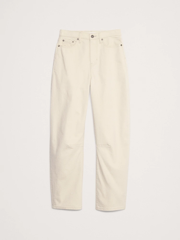 High-Rise Relaxed Barrel Ankle Jean