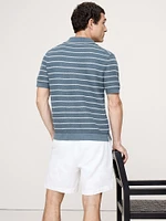 Texture Stripe Cotton Polo