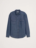 Oversized Cotton-Hemp Chambray Shirt