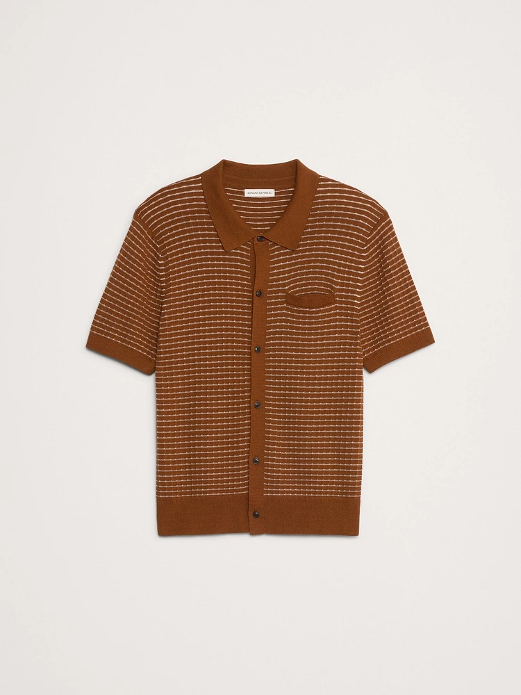 Stripe Cotton Resort Shirt