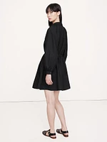 Cotton Poplin Mini Shirtdress