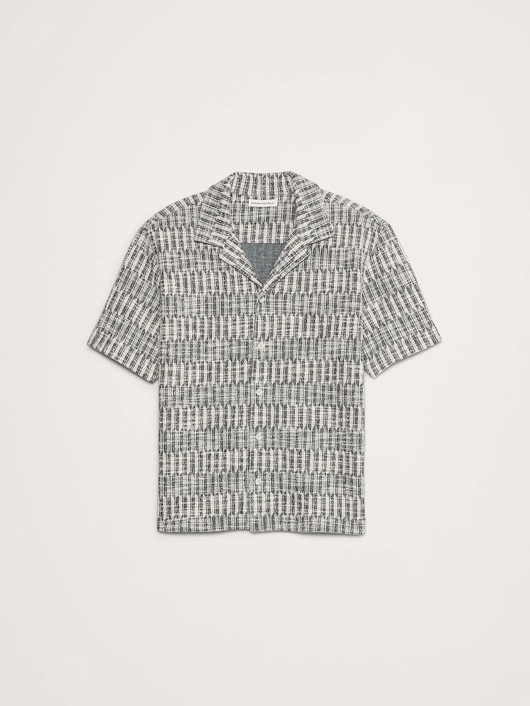 Jacquard Knit Resort Shirt