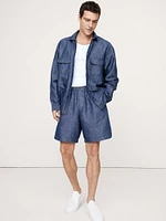 Oversized Cotton-Hemp Chambray Shirt