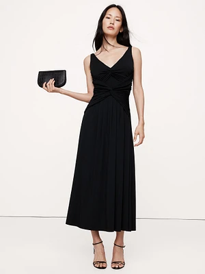 Double-Twist Jersey Midi Dress