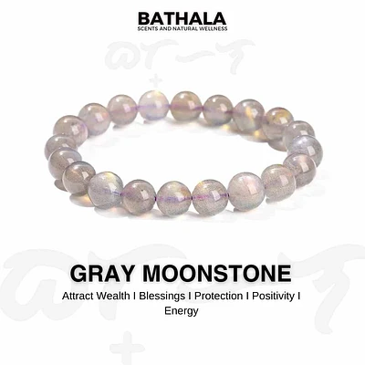 Gray Moonstone  I Attract Wealth Blessings Protection Positivity Energy