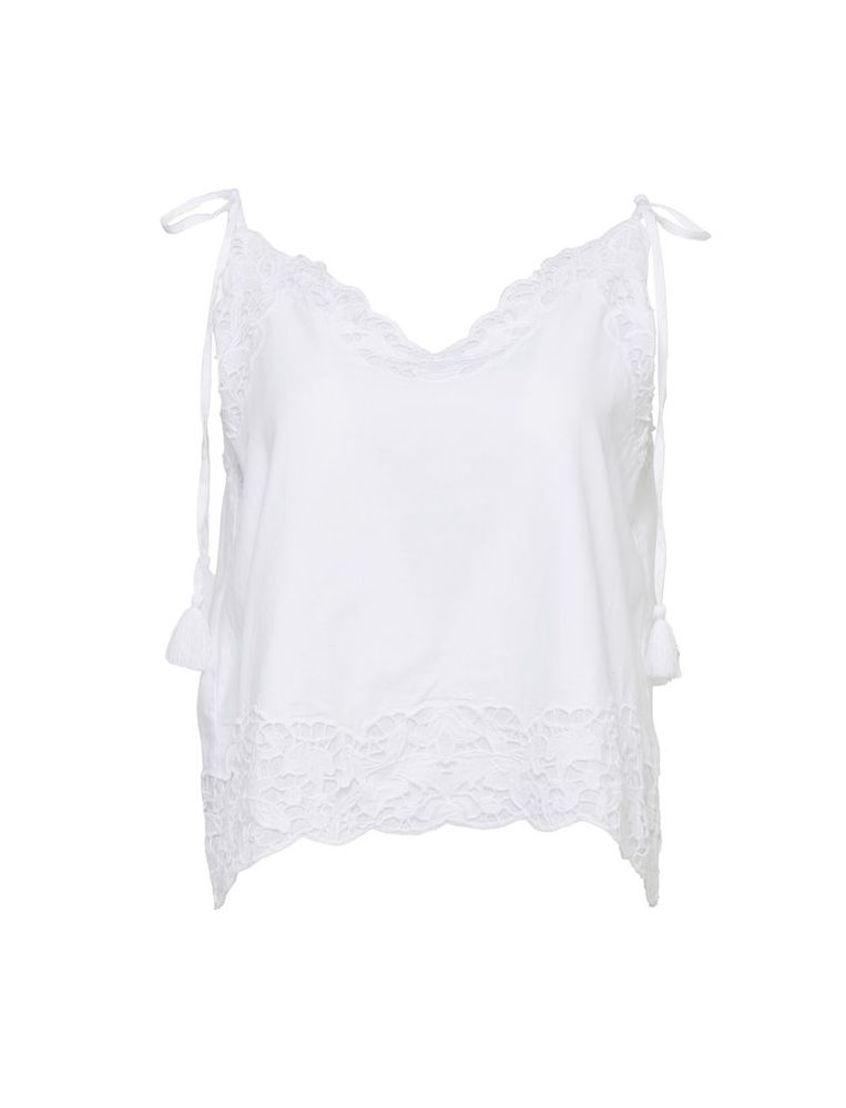 Blusa escote en V de encaje