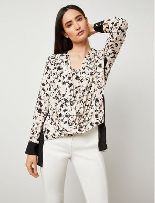 Blusa envolvente escote en V