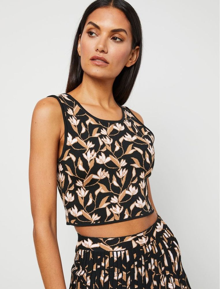 Top ajustado estampado floral