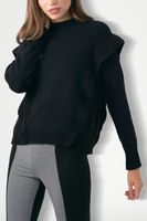 Suéter pullover con volantes